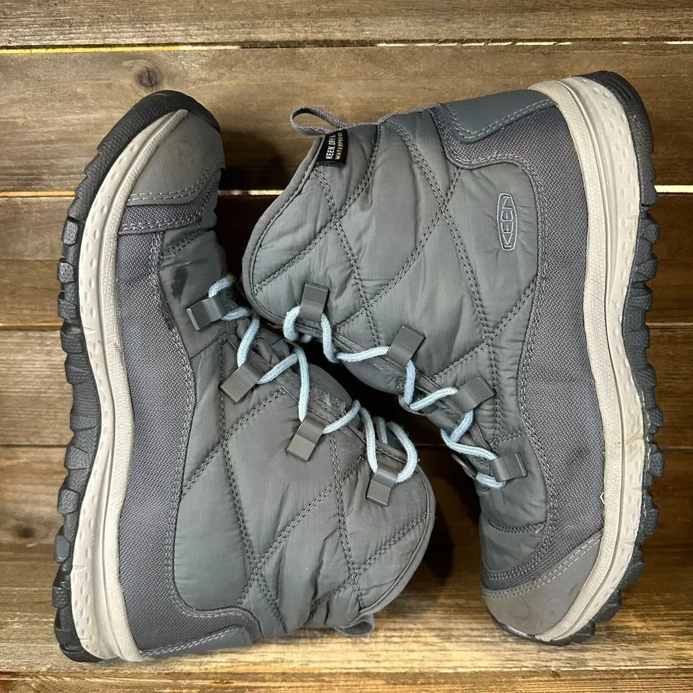 Womens Keen Terradora Blue WP Insulated Hiking Outdoor Ankle Boots Size 7 M‎ GUC